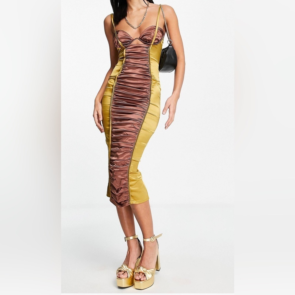 ASOS Ruched Midi Dress